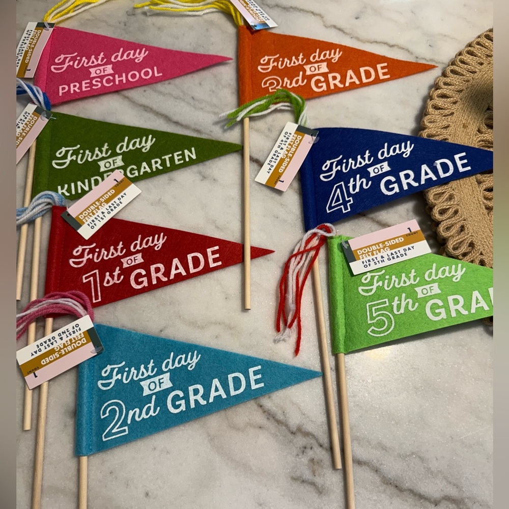 Spritz Multicolor First Day of School Flags